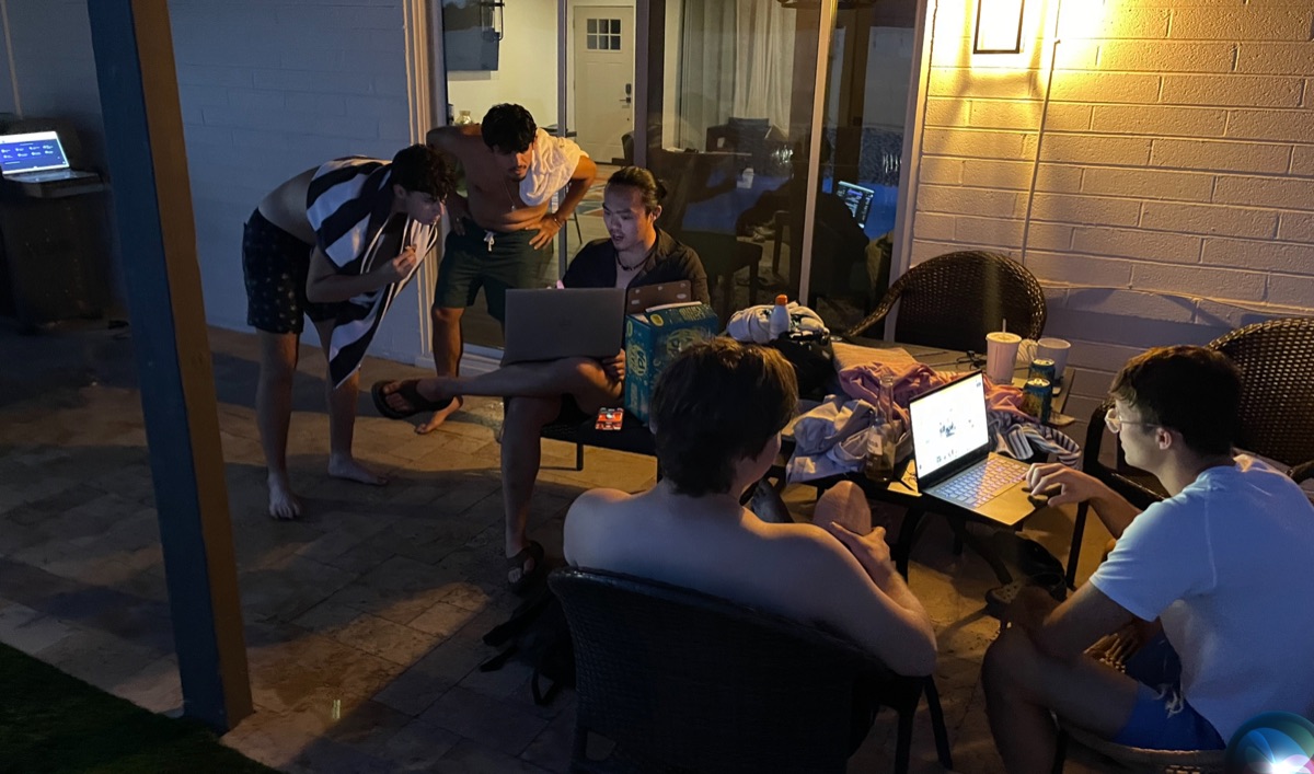 Founders working together at a retreat