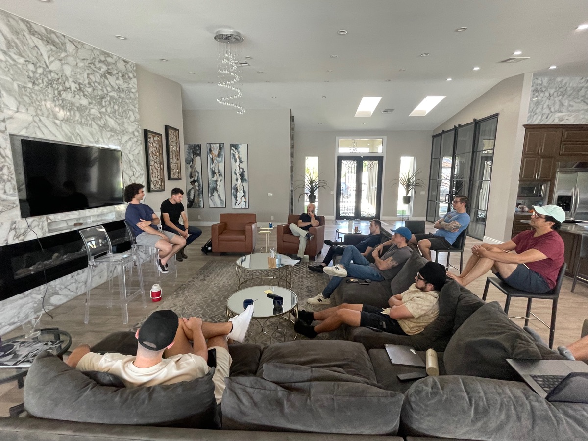Group session at a MatCap retreat