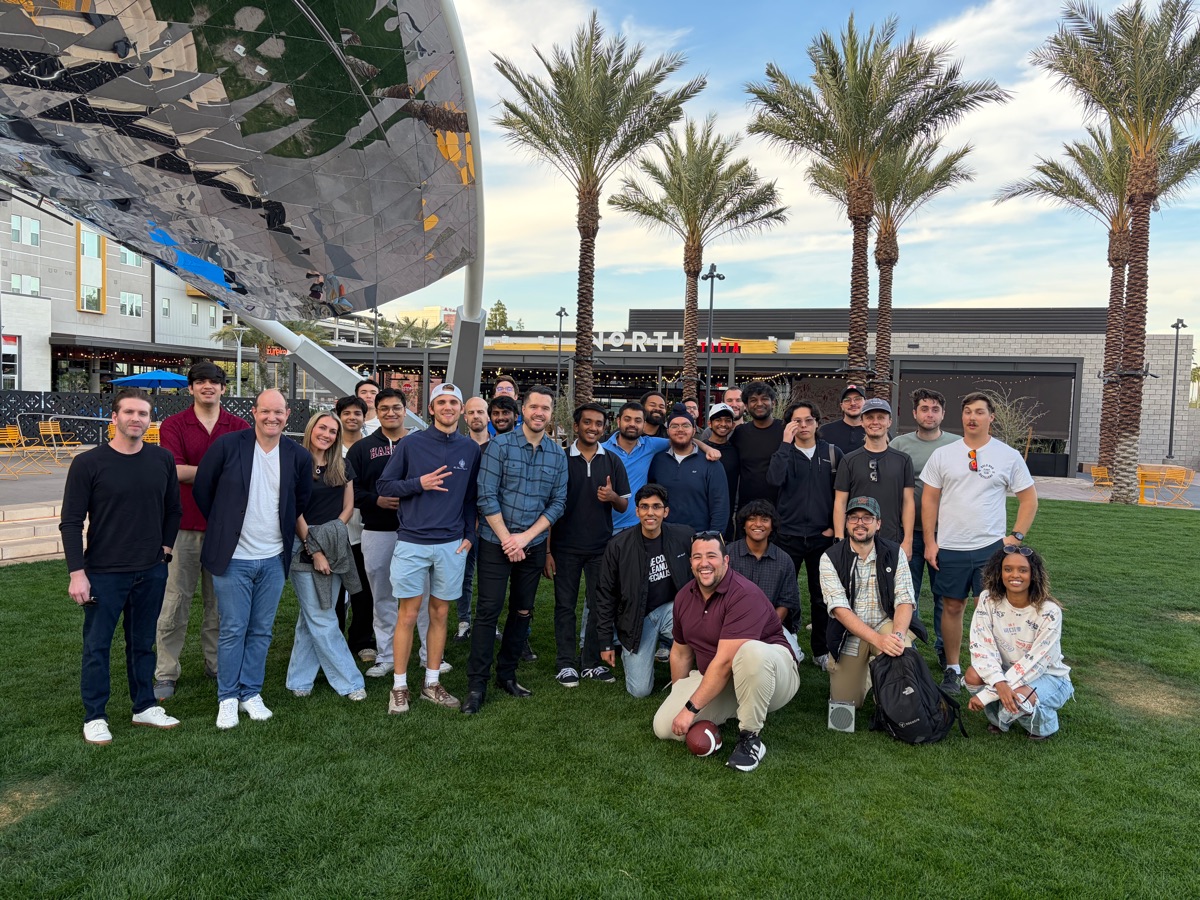 Group photo of founders at a MatCap social event
